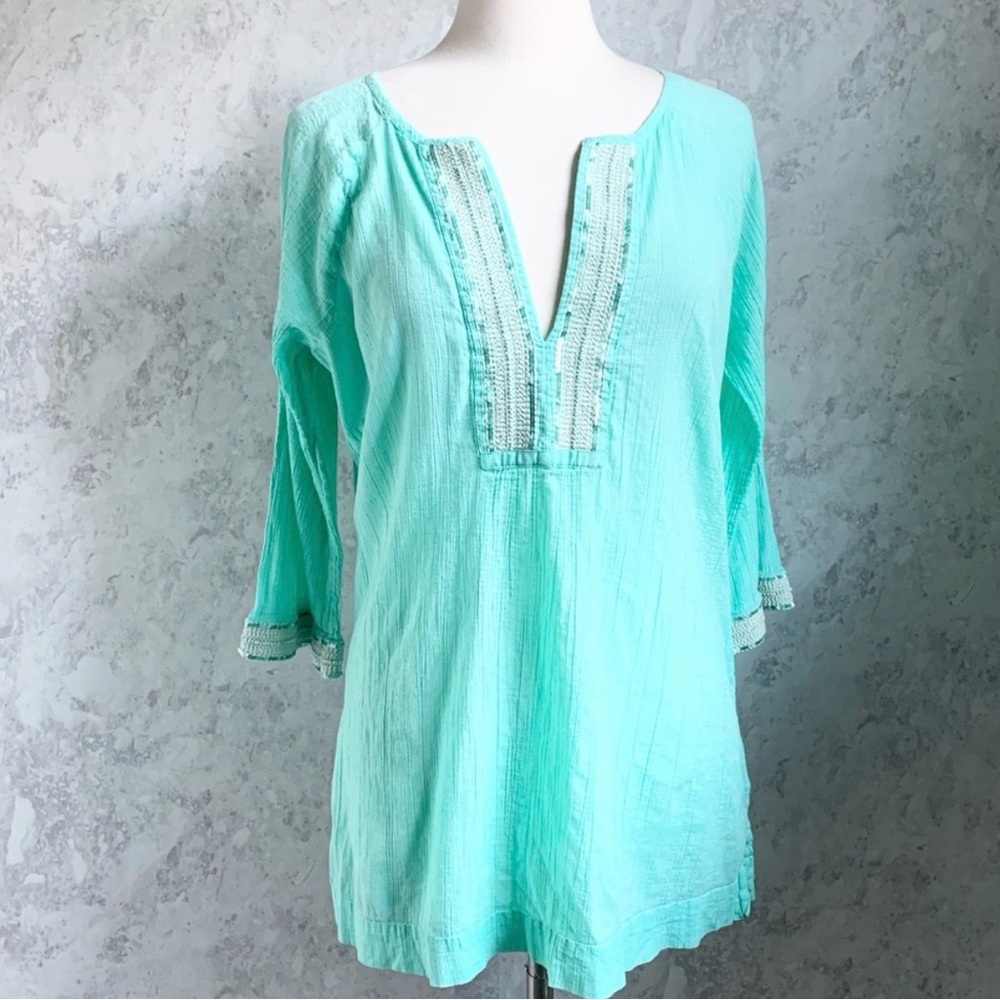 Athleta Mariana Tunic Mint Green Swim Cover Up M